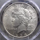 New Listing1934 "D" Peace SILVER Dollar $1 PCGS AU58 #368 About Uncirculated ECC&C, Inc.