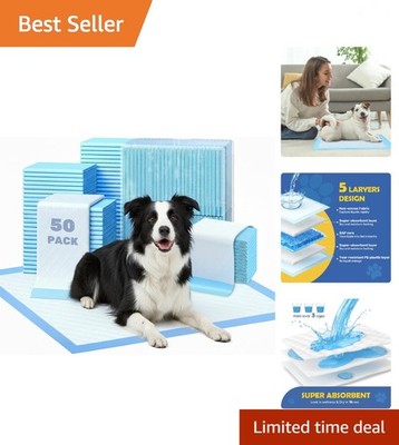 Super Absorbent Waterproof Dog and Puppy Pet Training Pad, Housebreaking Pet ...