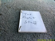 THE RIGHT STUFF: Advanced Production Notes 1982 w/corrections