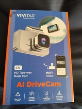  Vivitar 4K HD Two-Way Dash Cam with AI DriveCam with WIFI