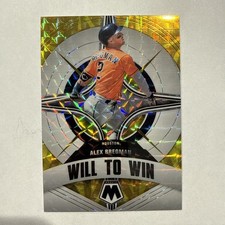 2022 Mosaic - Will to Win Alex Bregman #WW-7 Reactive Yellow Mosaic Prizm /99
