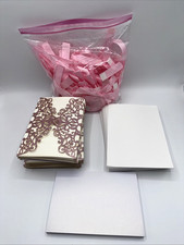 50 PIEZAS Tarjetas de Invitaciones de Boda y Ducha Rosa con Sobres