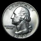 1958-D Silver Washington Quarter Dollar ---- Gem BU+ Stunning Coin ---- #PP727