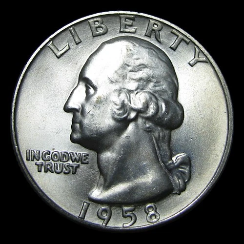 1958-D Silver Washington Quarter Dollar ---- Gem BU+ Stunning Coin ---- #PP727