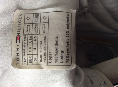 Tommy Hilfiger High Top UK 4 EU 37 US 4,5 Retro Streetwear Basketball Sneaker