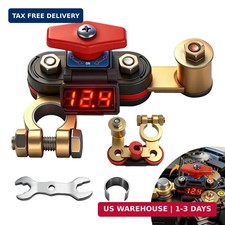 Universal Car Battery Disconnect Switch Leak Protector With Led Voltage 1224