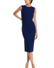 Chiara Boni La Petite Robe Jatin Sleeveless Dress Dark Blue Sz 8 NWT