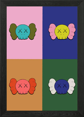 Kaws gerahmtes Wandbild Poster Leinwanddruck Bild