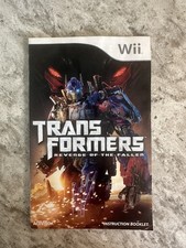 Nintendo Wii Manual Only Transformers Revenge Of The Fallen