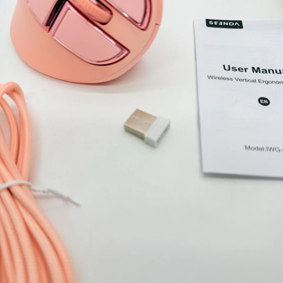 Seenda MB D9 Pink LED Wireless Mouse Ergonomic - Image 4 of 4