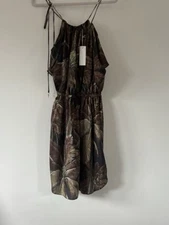 Zimmermann Moody Palm Drawstring Dress Size 0 AU BNWT