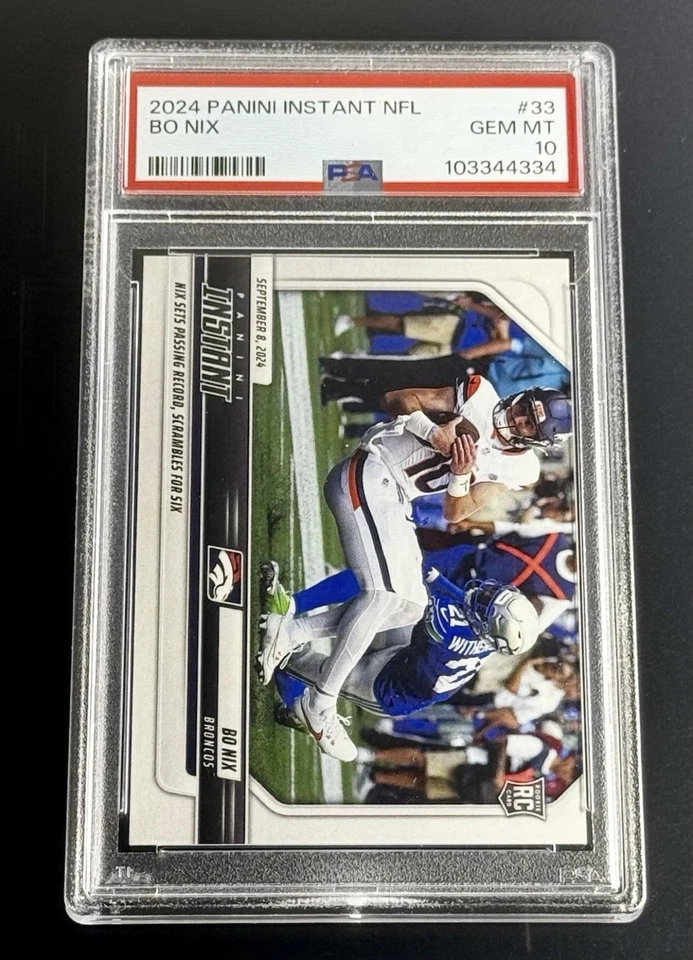 ‼️ONLY 45 EXIST‼️2024 PANINI BO NIX #33 LOW-PRINT RC DENVER BRONCOS‼️11-2‼️ - Image 2 of 4