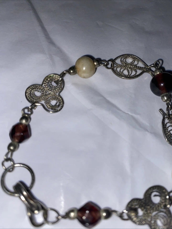 Винтажный проволочный браслет ручной работы 6,5 дюйма - Изображение 2 из 4