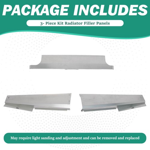 For 1969-1972 Chevy/GMC C10 Radiator Filler Panels Smooth Steel 3-Piece Kit New - Imagen 4 de 12
