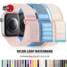 Nylon Loop Strap for Apple Watch Band 38-49mm iWatch Series 9 8 7 6 SE 5 4 Ultra