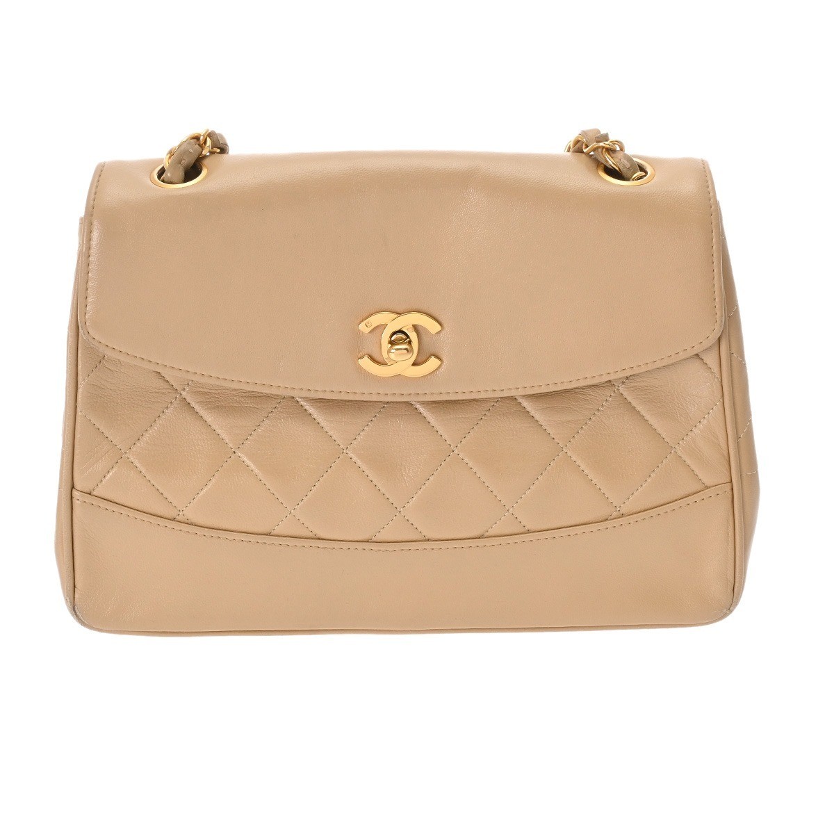 CHANEL Matelasse Lambskin Shoulder Bag with Chain 25cm B572  