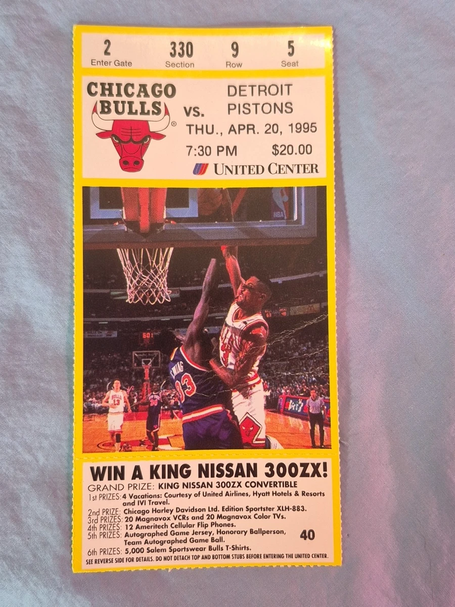 Basketball Chicago Bulls 1995 Vintage Sports Ticket Stubs for sale