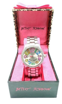 Betsey Johnson BJ00190-49 Analog Rainbow Numbers Rhinestones
