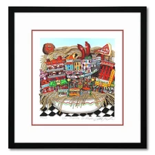 Charles Fazzino- 3D Construction Silkscreen Serigraph "Un Piatto Di Pasta"