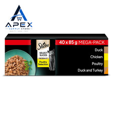 Sheba Select Slices Cat Wet Food - Poultry 85 g (Pack of 40), Transparent  7.64 per kilo