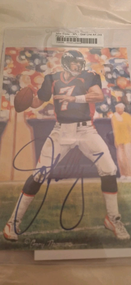 JOHN ELWAY "7" Signed HOF 2004 Goal Line Art Card GLAC - #/5,000 - JSA COA - Image 3 of 4