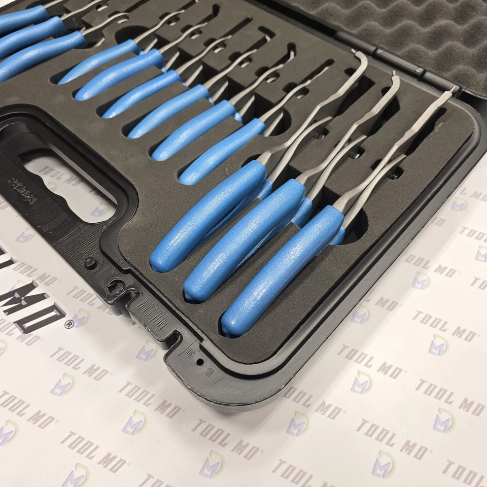 Herramientas Snap-on EE. UU. NUEVO RARO AZUL PERLA 12 PIEZAS MASTER Juego de alicates de anillo a presión CON ESTUCHE Foto 4 de 4