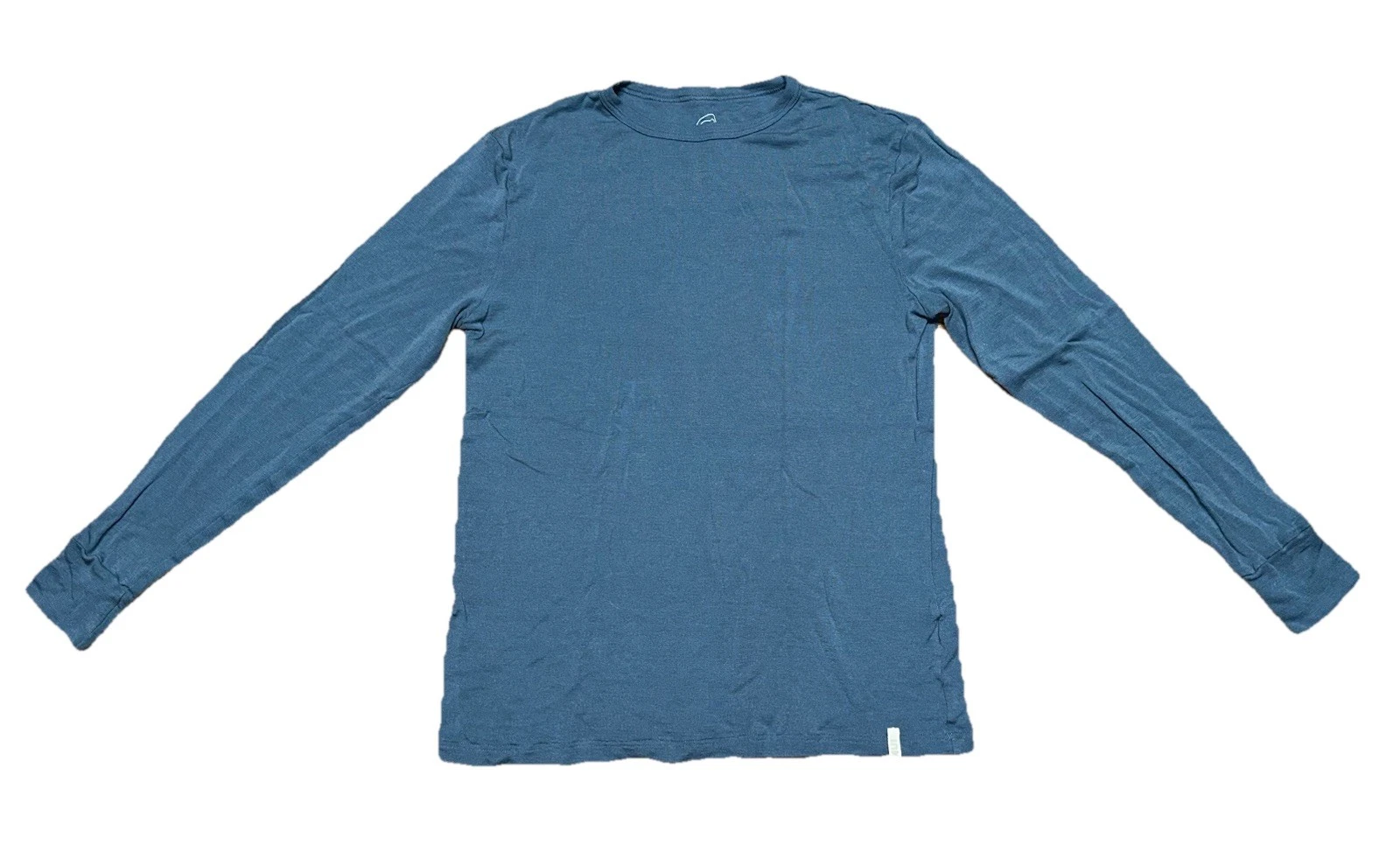 NUI Organic Merino Wool Base Layer Long Sleeve Shirt Women's L Blue Slate