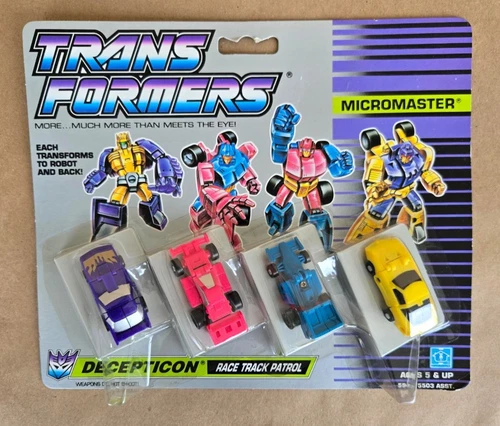 Transformers 1989 Decepticon Race Track Patrol Mint On Card MOC