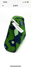 New with Tag Clinique x Kate Spade Green Navy Makeup Bag Zipper Pouch