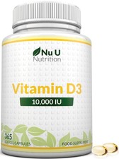 Image of Vitamin D3 10000 IU High Strength – 365 Softgels -Bone, Muscle & Immune health