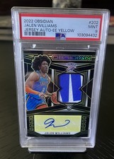 2022 Panin Obsidian Jalen Williams Jersey Auto-EE Yellow RC /10 RARE