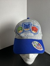 PJ Mask Youth Ball Cap Hat Gray Blue SnapBack