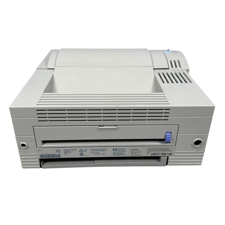 Vintage HP LaserJet 4L C2003A Monochrome Laser Printer White Parallel Port READ - Image 4 of 4