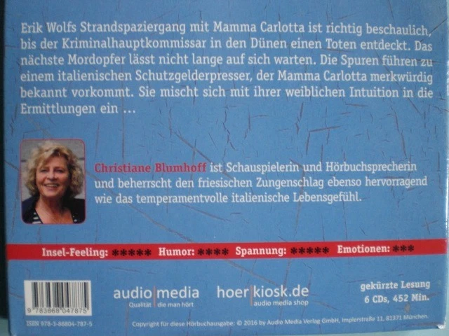 Gisa Pauly, Tod im Dünengras, Leserin: Christiane Blumhoff 6 CD-BOX AUDIO MEDIA - Bild 2 von 4