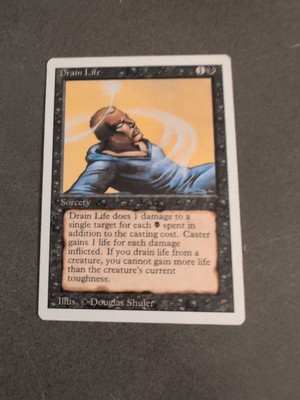 1994 Magic The Gathering Revised Edition Drain Life