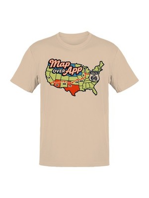 Map Over App Route 66 Adventure Men's T-shirt