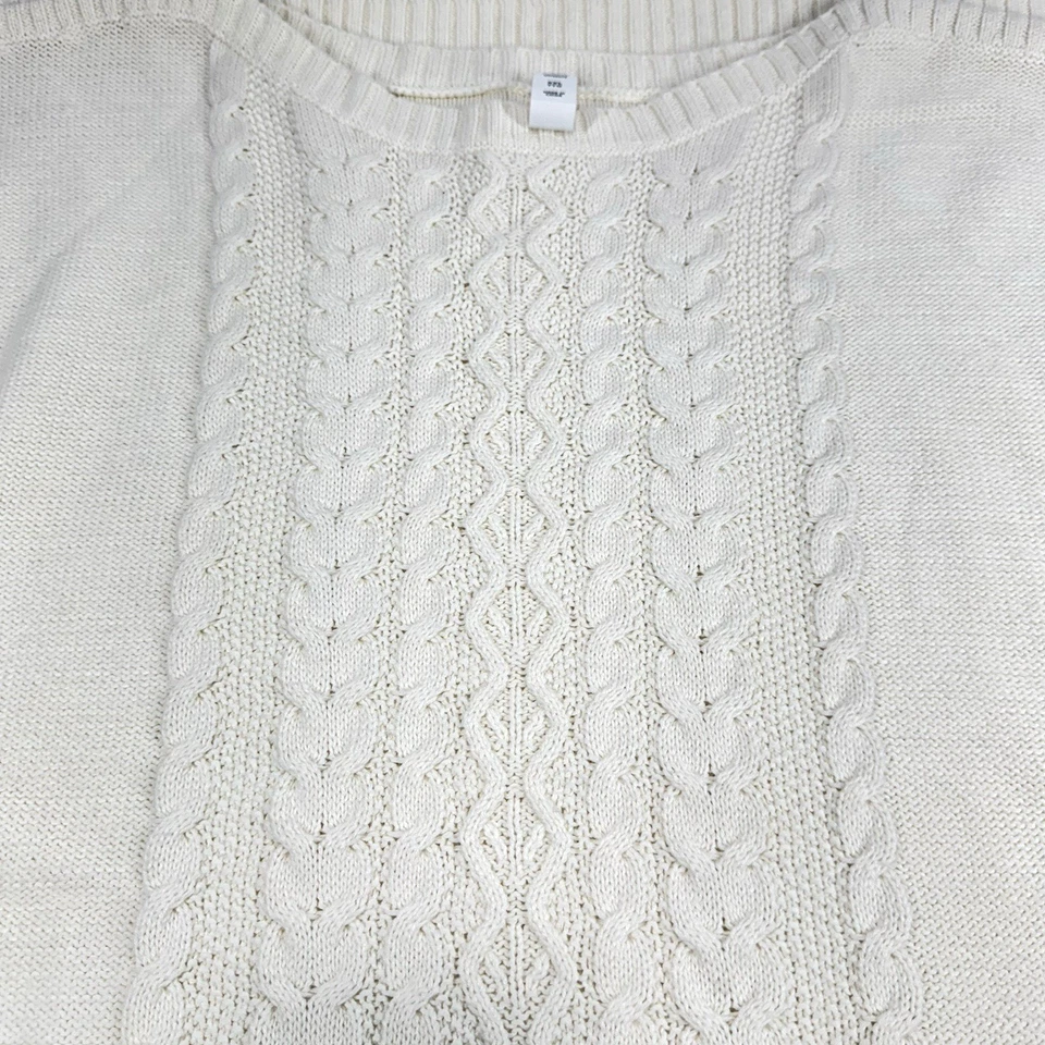 Old Navy Women's Maternity Cable Knit Sweater Dress XXL Ivory Pullover Cozy Soft - Image 4 of 4