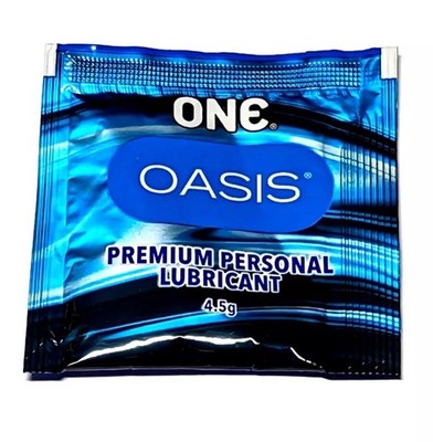 ONE OASIS PREMIUM PERSONAL LUBRICANT WATER BASED 4.5g 50 Pack Exp 2/26