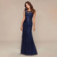 Elegant Blue Mother Of The Bride Dresses Mermaid Evening Dresses For Wedding