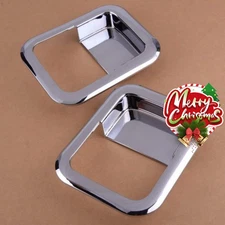 2 PCS Chrome ABS Exterior Door Handle Bowl Cover Trim For Jeep Wrangler TJ 1997+