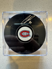 Cayden Primeau Autographed Montreal Canadiens Hockey Puck