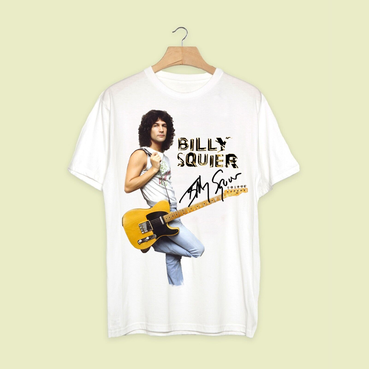Billy Squier Signature For Fans White T-Shirt Cotton S-5XL | eBay