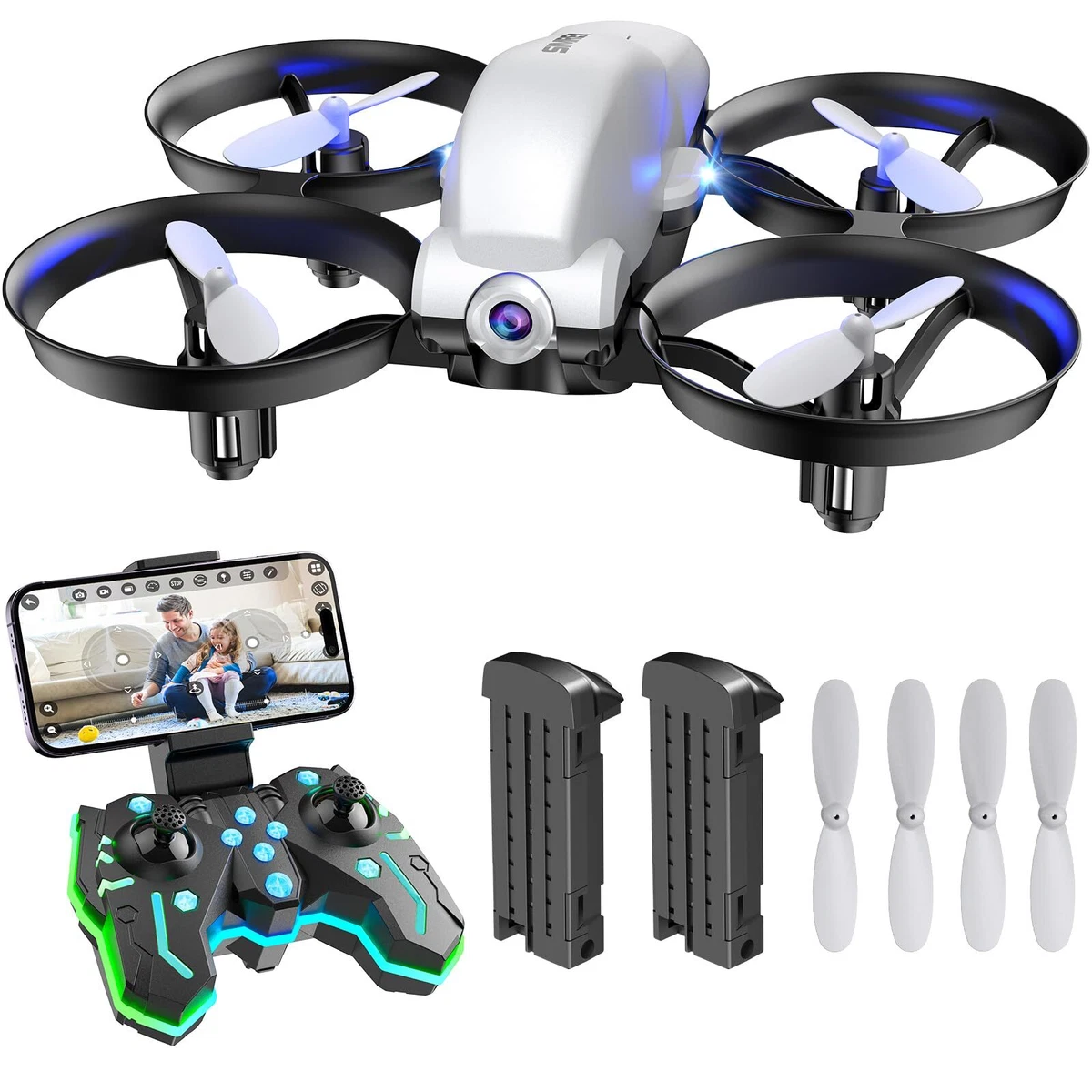 SIMREX X700 Drone With 720 HD Camera, Wifi FPV Live Video, 6-axis RC Quadcopter, Altitude Hold & Headless Mode, Optical Flow Positioning, One Key