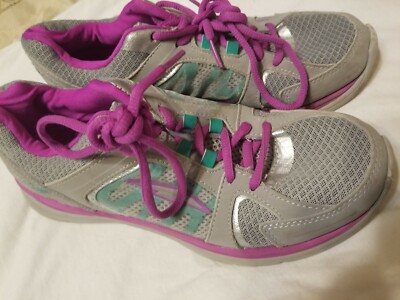 Avia womens shoe size 9 purple teal gray lace up used good shape