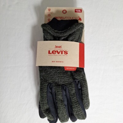 Levi's Max Warmth Comfort Fit Men's Heat Retention Easy Texting Knit Gloves XL