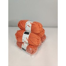 Touch Of Alpaca Thick  Quick Lion Brand Yarn Jumbo 7, Pumpkin, 3 pack Lot