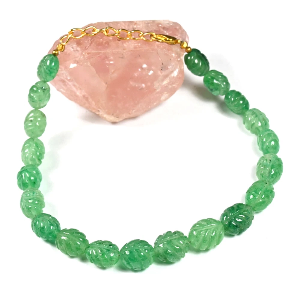 Natürlicher russischer Smaragd handgeschnitzt oval Edelstein Perlen Frauen Ar... - Bild 3 von 4