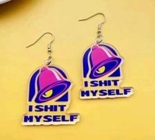 Funny Earrings Taco fashion jewelry NEW Free Shipping 1.7 Inch