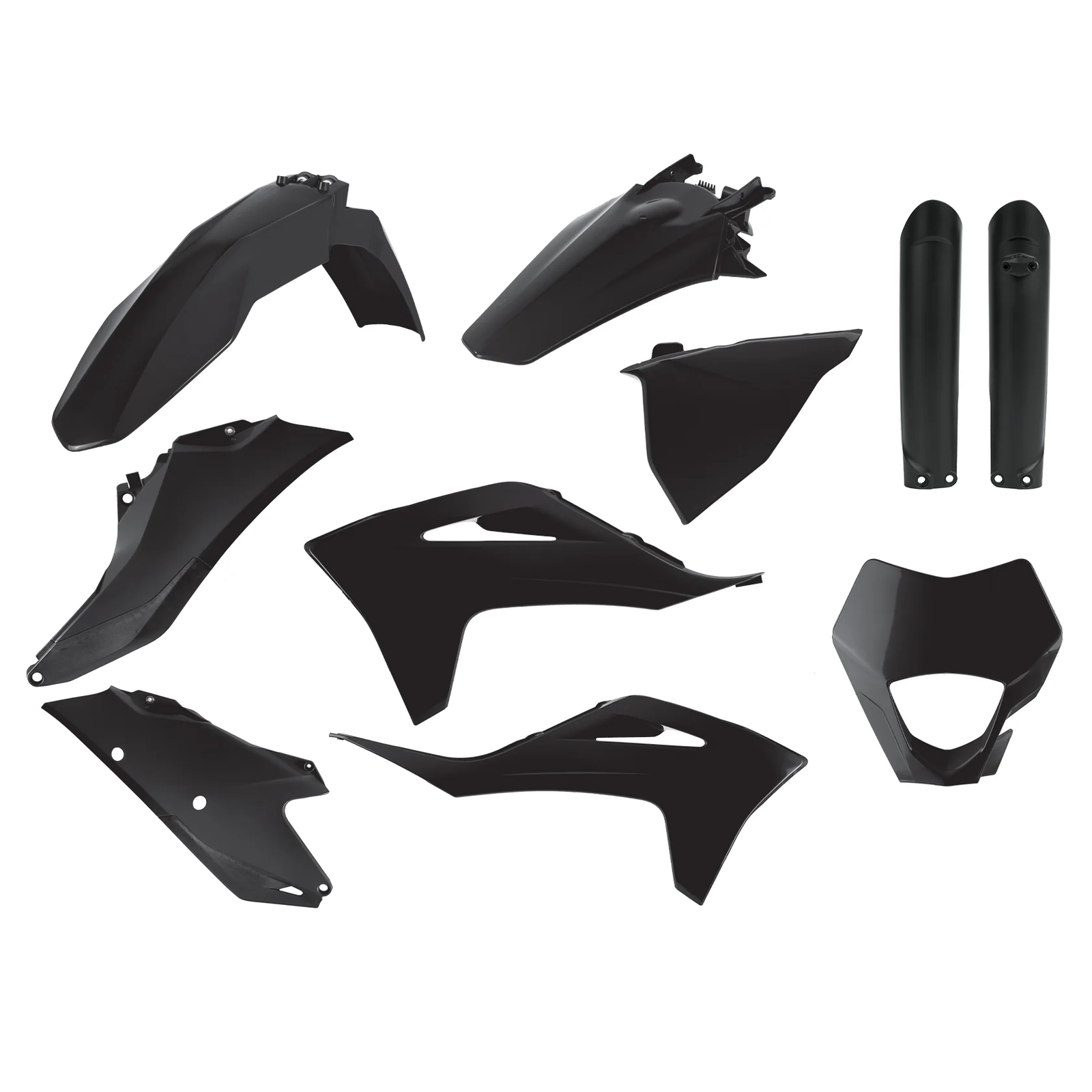 Polisport Plastic Kit GAS GAS EC250-300, EC250F-350F 21-23 Enduro Black