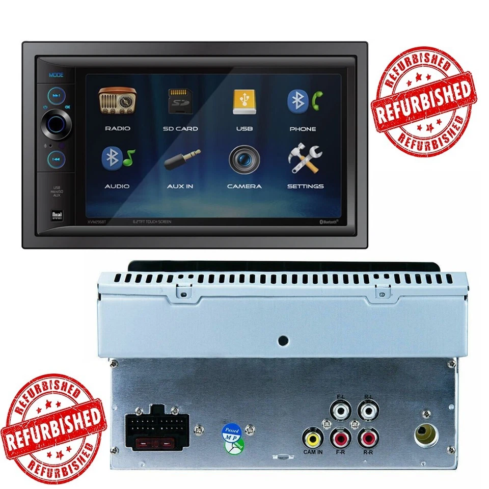 DUAL XVM296BT 6.2" Bluetooth AM/FM Receiver & JBL Stage3627F 2-way 6.5" Speakers - Image 3 of 4